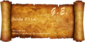 Goda Ella névjegykártya